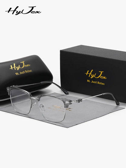 Unisex Vintage Sunglasses Brow Bar Frame, Casual Trendy Half Rim Glasses, Metal Plastic Frame, All Seasons Wear, Decorative Lenses, Square Browline Glasses