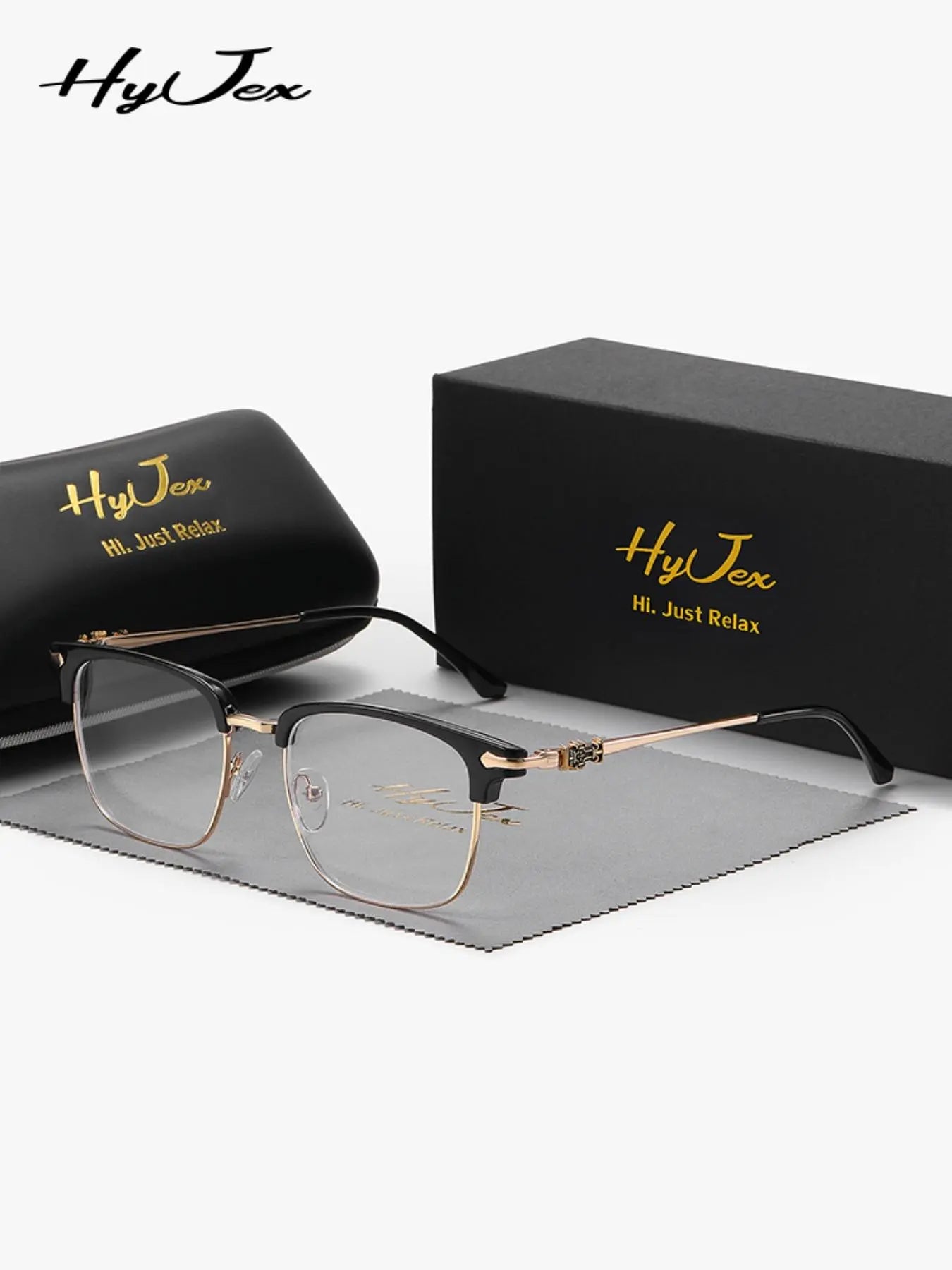 Unisex Vintage Sunglasses Brow Bar Frame, Casual Trendy Half Rim Glasses, Metal Plastic Frame, All Seasons Wear, Decorative Lenses, Square Browline Glasses